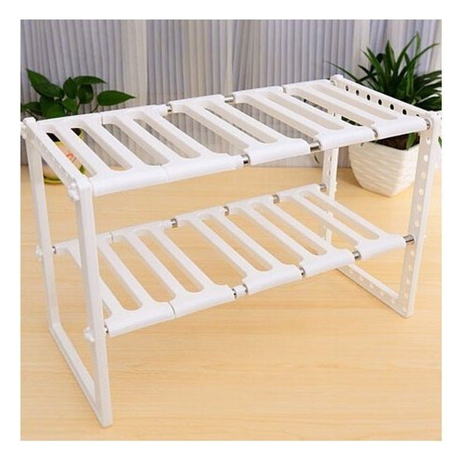 Organizador Estante Cocina Bajo Fregadero Ajustable Blanco image number 2.0