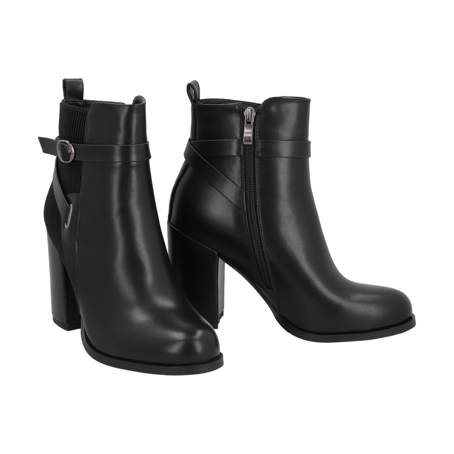 Botin Mujer Negro Taco Alto Serena Police image number 1.0