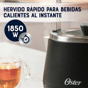 Tetera Hervidor Electrico Premium Oster 1.5 Litros Negro