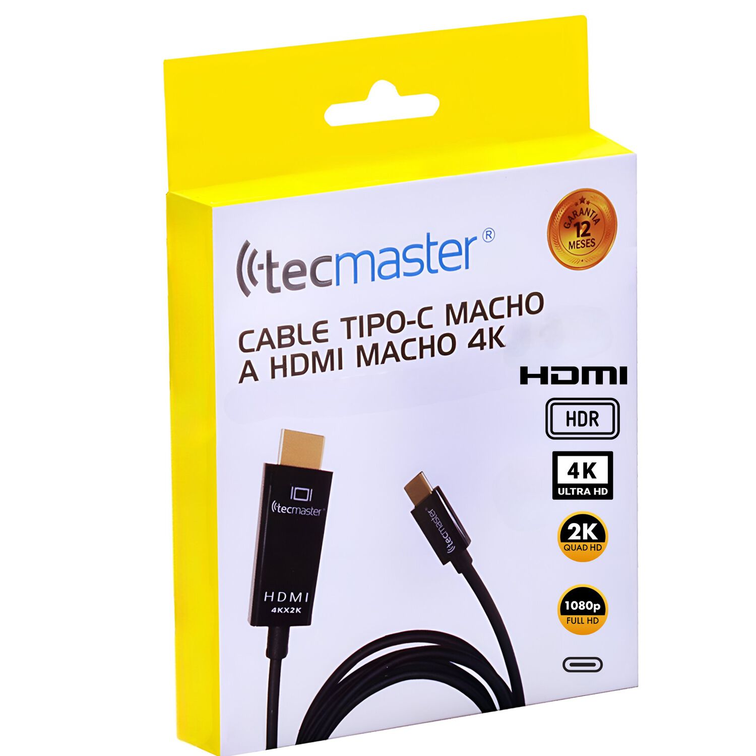 Cable Hdmi Type-c 4k Uhd 1.8m Tecmaster Tm-100539 High Speed image number 5.0