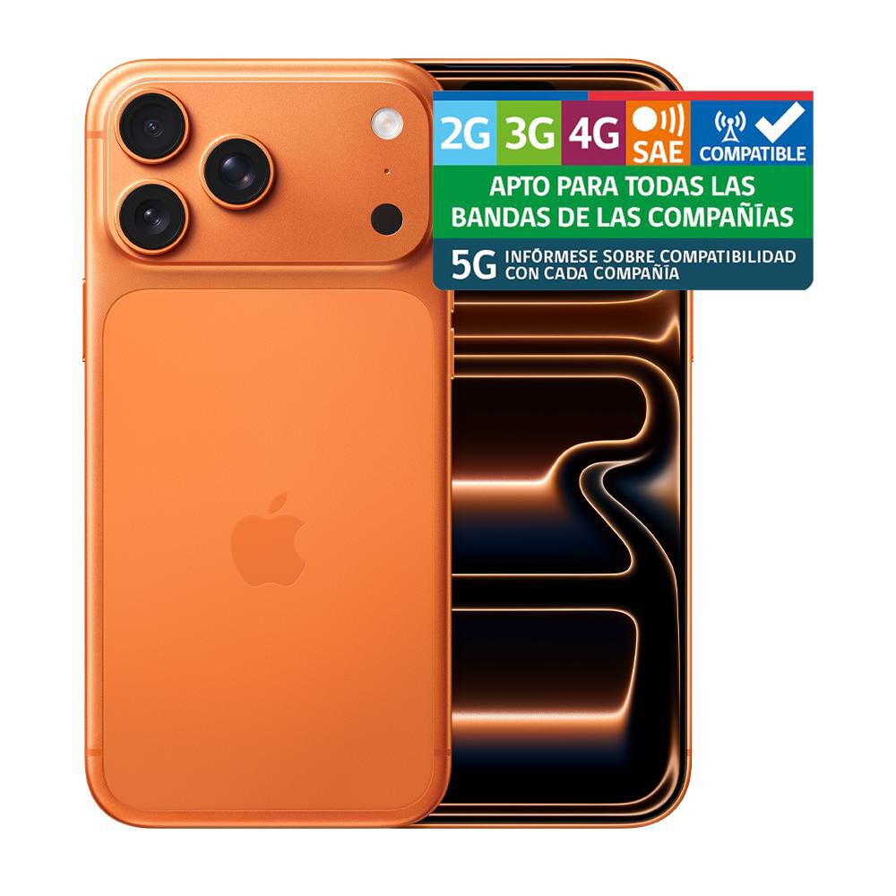 iPhone 17 Pro Max Apple / 5G / 256 GB / Naranjo / Liberado | Hites.com