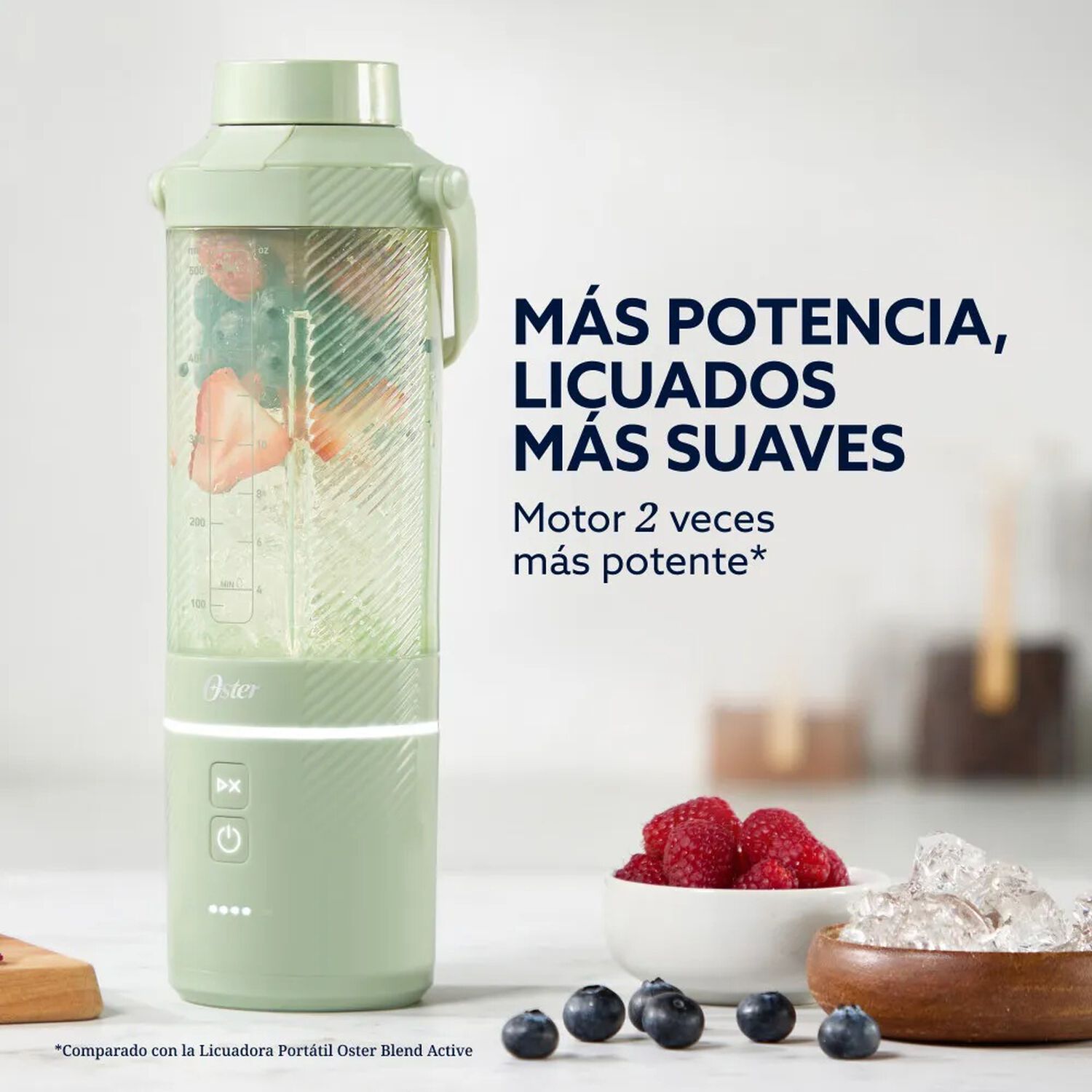 Licuadora Port&aacute;til Gomax 590ml Para Smoothies Blstgfp-m20-000 - Verde image number 2.0