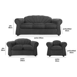 Juego De Living Elegant Marsella / 6 Cuerpos