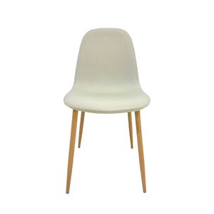 Pack 6 Sillas Scoop Lino Wood Beige
