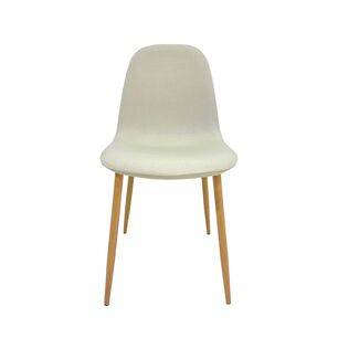 Pack 6 Sillas Scoop Lino Wood Beige