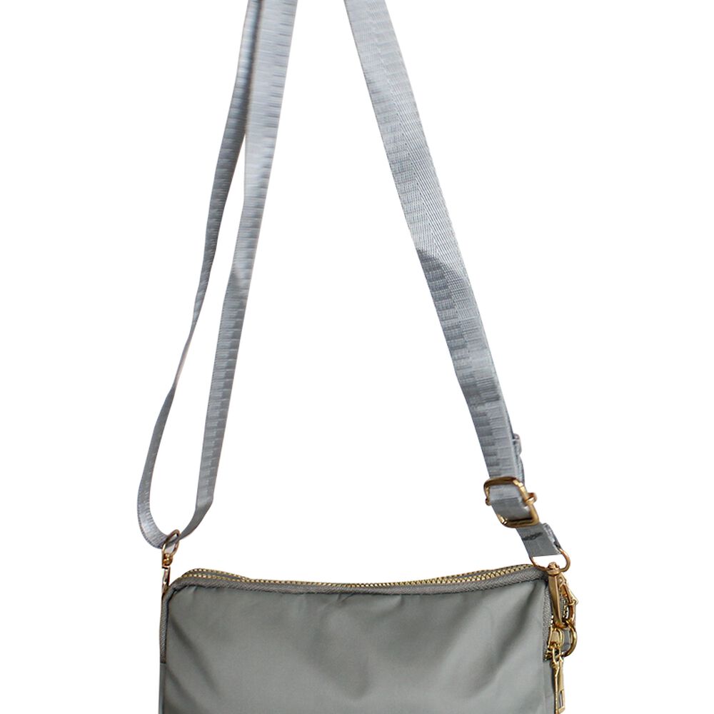 Cartera Bandolera Kim Gris Anabella Sachi image number 3.0
