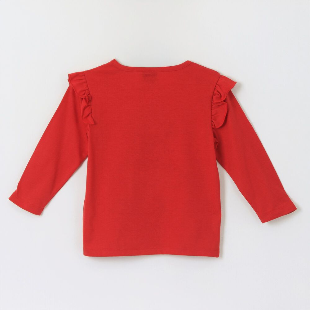 Polera Manga Larga Ni&ntilde;a Vuelos Minnie Mouse Rojo Disney image number 1.0