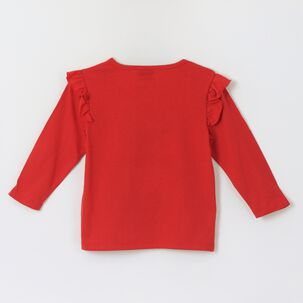 Polera Manga Larga Ni&ntilde;a Vuelos Minnie Mouse Rojo Disney