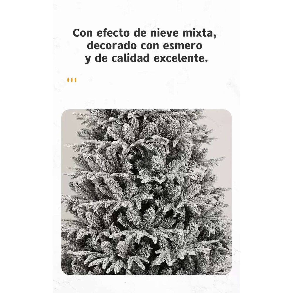 &Aacute;rbol De Navidad Pino Blanco Con Base Metal 180cm image number 3.0