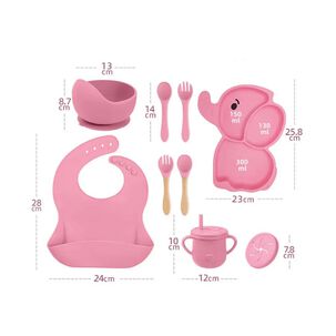 Set De Alimentación Antideslizante 9 Piezas Bebé Silicona