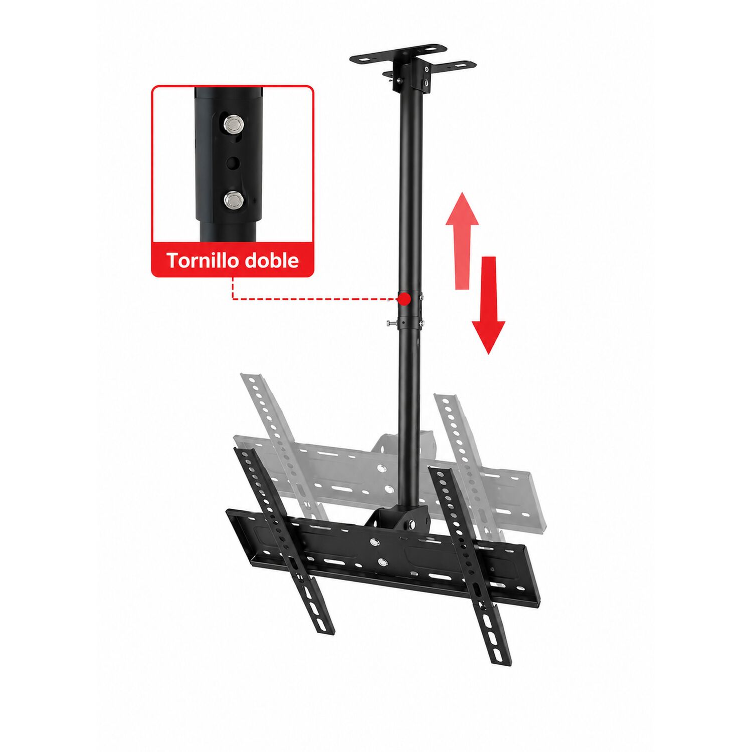 Soporte Tv Techo O Pared Ajustable 32 A 70" Rotaci&oacute;n 360&deg; image number 4.0
