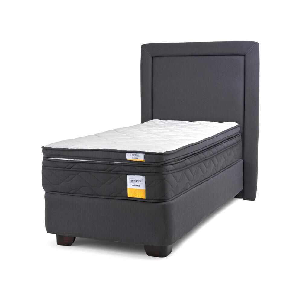 Cama Americana Drimkip Eurotop Plus / 1 Plaza / Base Normal + Respaldo + Topper image number 1.0