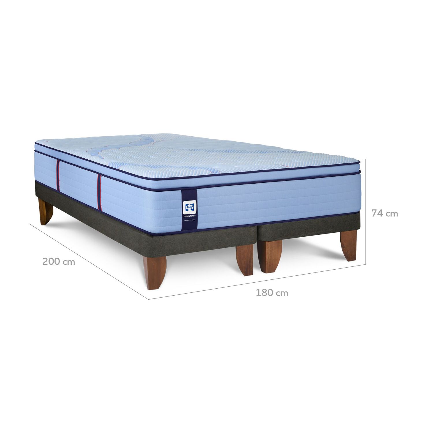 Cama Europea Sealy Essential / King / Base Dividida image number 2.0