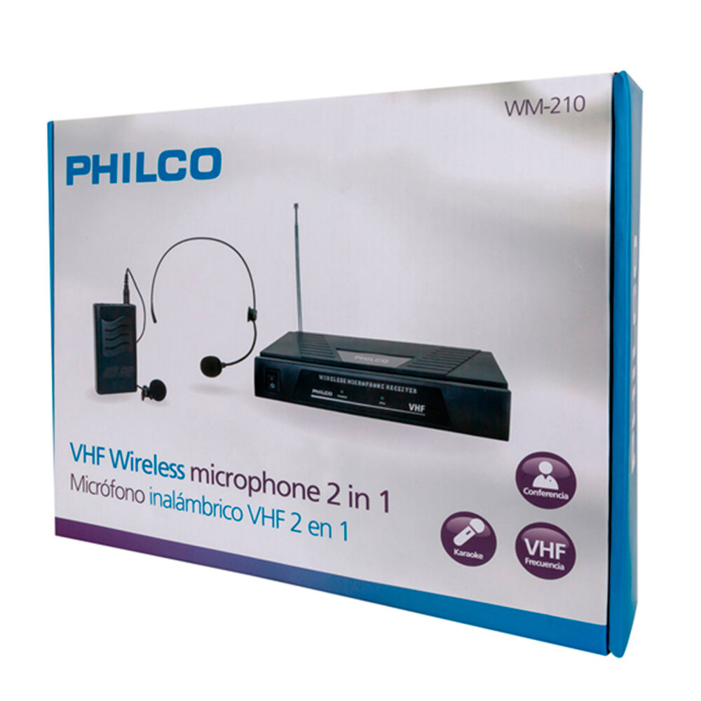 Micrófono Philco Inalámbrico Vhf 2 En 1 6,3 Mm image number 2.0