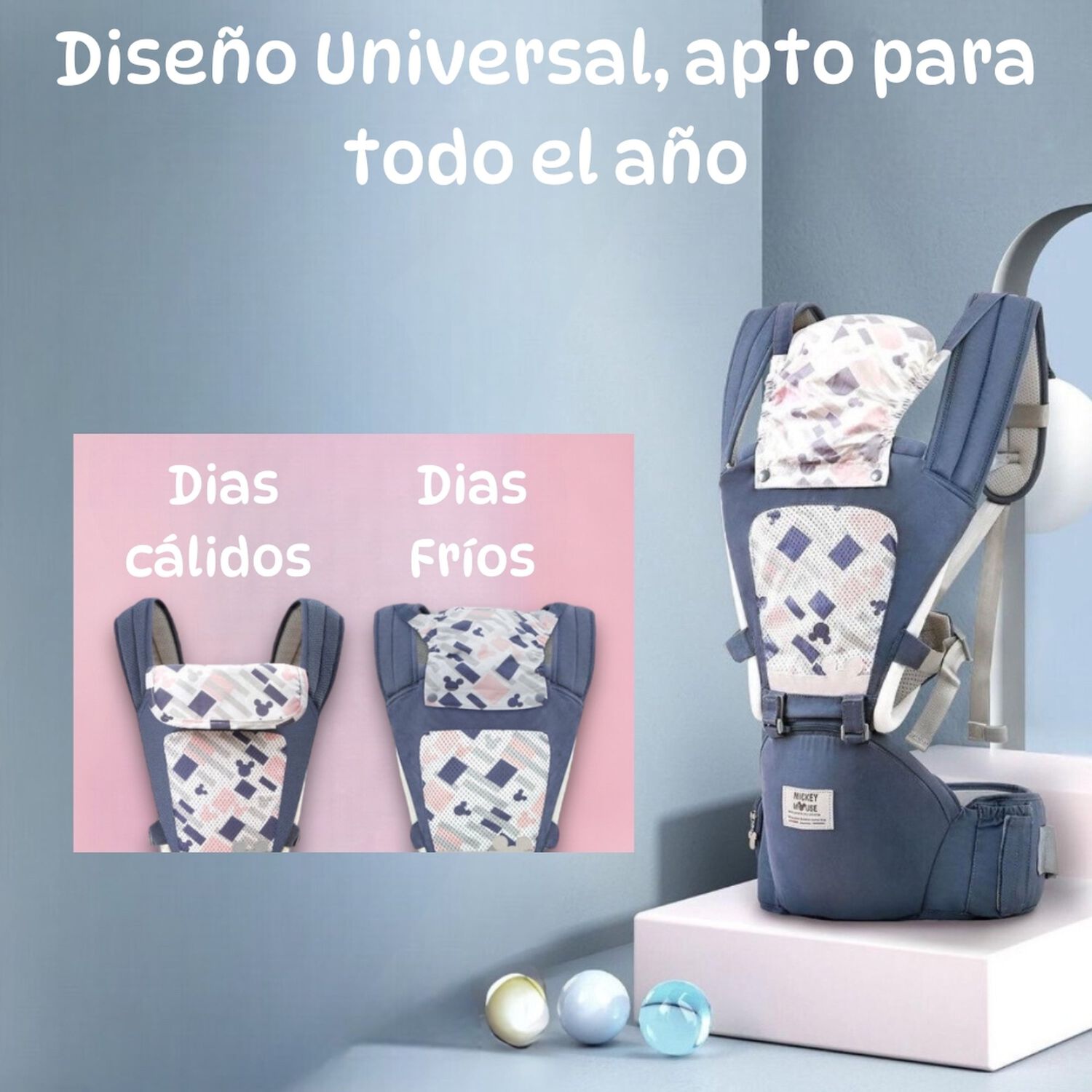 Portabeb&eacute; Ergonomico 6 En 1 Rosado By Lubabycas image number 4.0