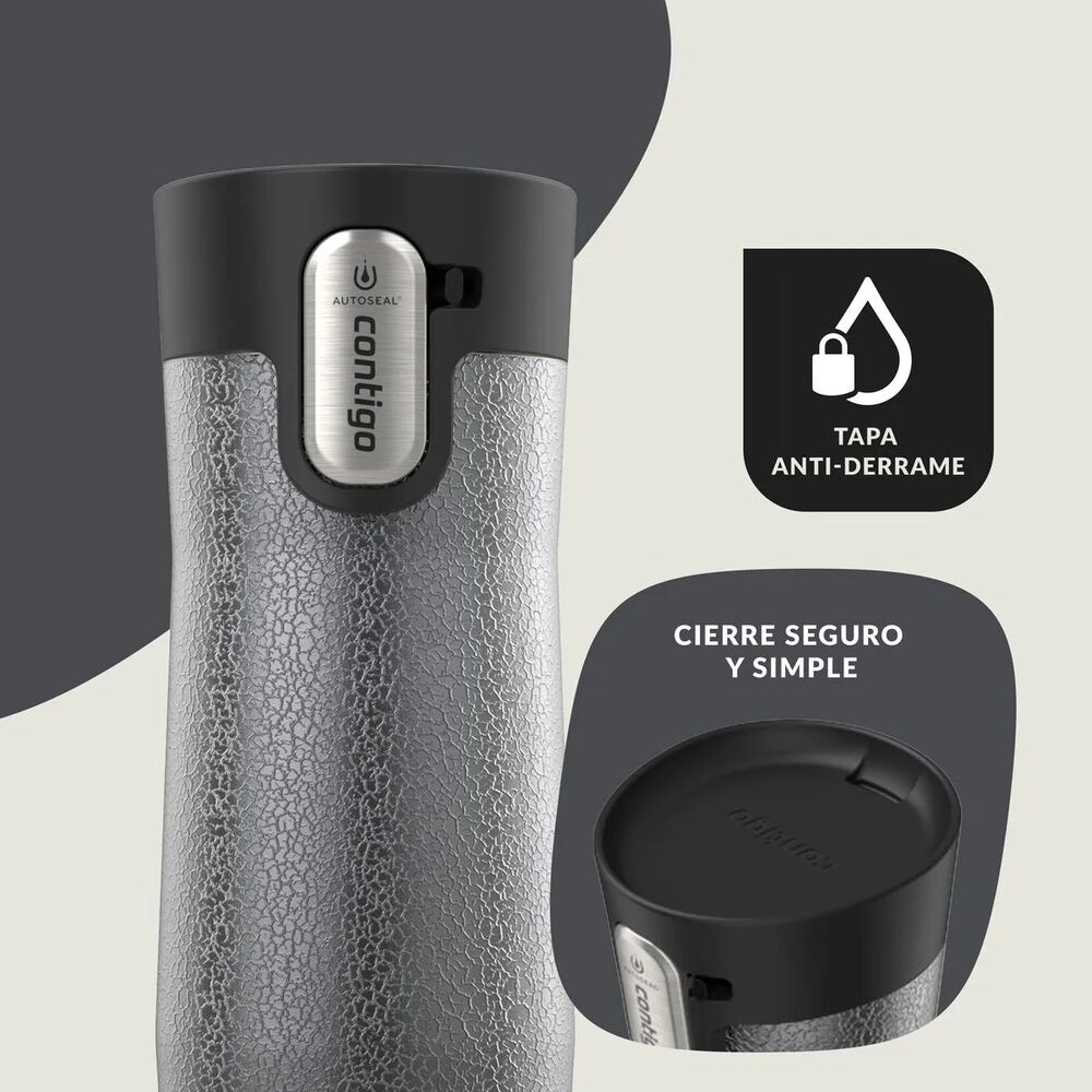 Contigo West Loop Autoseal Mug 473ml Con Aislamiento Al Vacío - Sake Gris Cristalino image number 5.0
