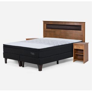 Cama Europea Rosen Tempo / 2 Plazas / Base Dividida + Set De Maderas