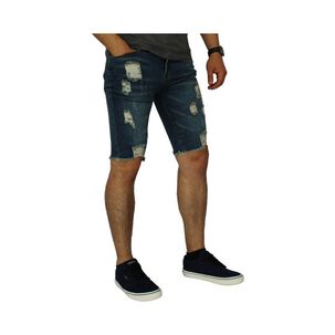 Short S&uacute;per Slim Destroyed Azul