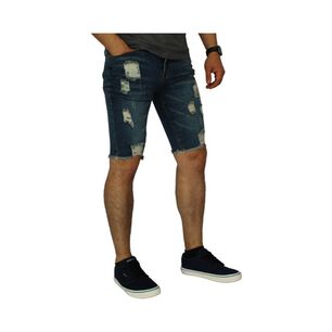 Short S&uacute;per Slim Destroyed Azul