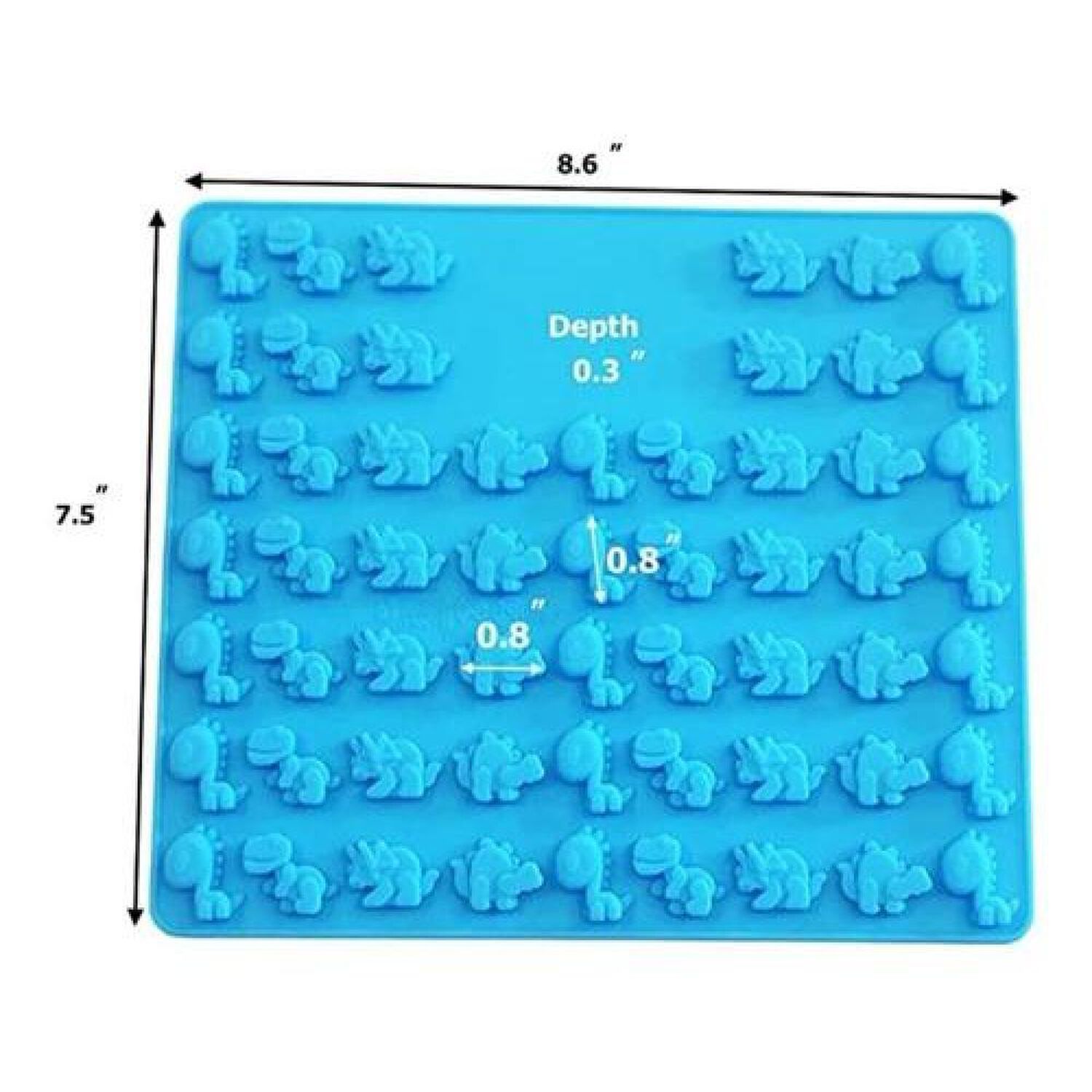 Molde Silicona 48 Mini Dinosaurios Baby Chocolate, Jab&oacute;n image number 2.0