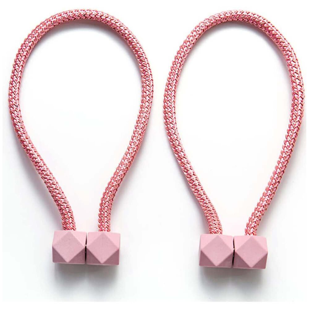 Pack De 02 Sujetadores - Abrazaderas Magneticas Para Cortinas Rosa image number 0.0