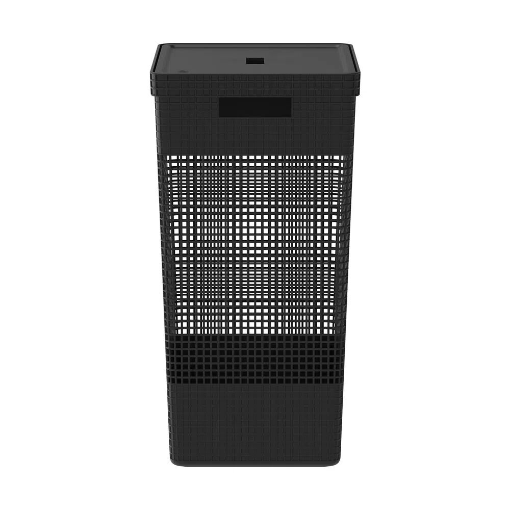 Cesta De Ropa Grid Con Tapa 49 L Negro image number 2.0