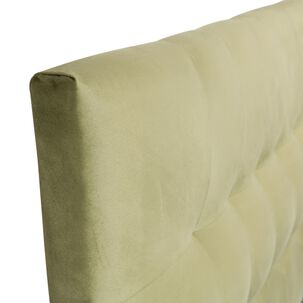 Respaldo Alicante Con Patas Felpa King Verde Oliva