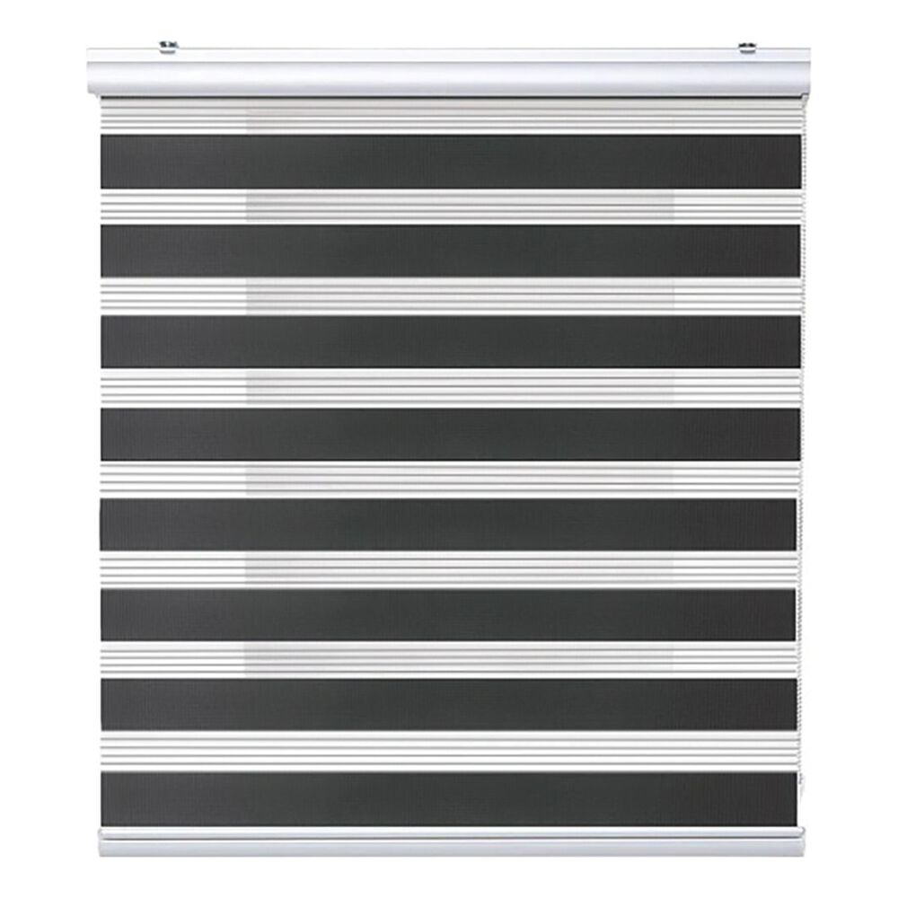 Cortina Roller Duo Zebra 100x180cm Negro Doble Enrollable image number 2.0