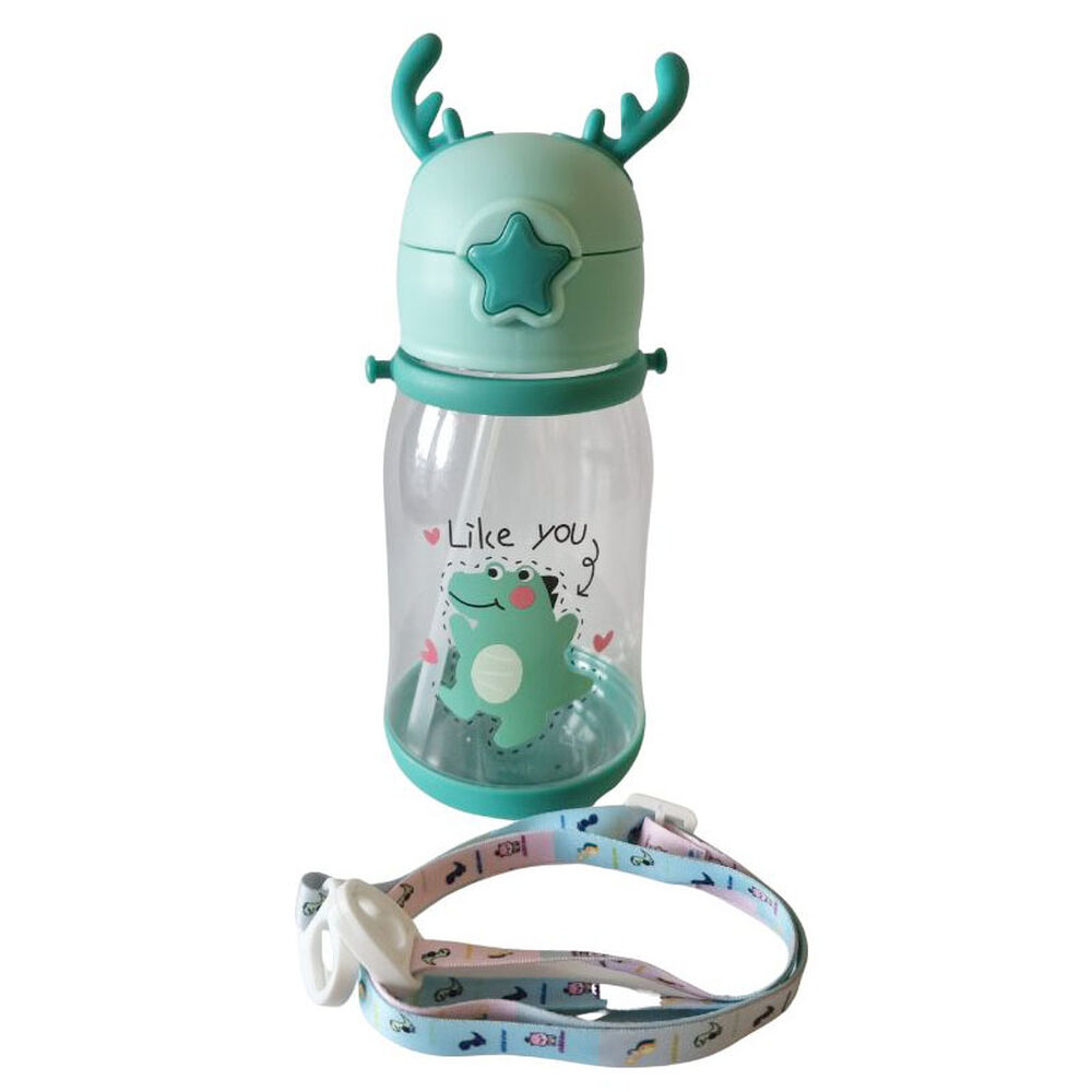 Botella Bombilla Para Agua Antiderrame Con Correa Ni&ntilde;os image number 3.0