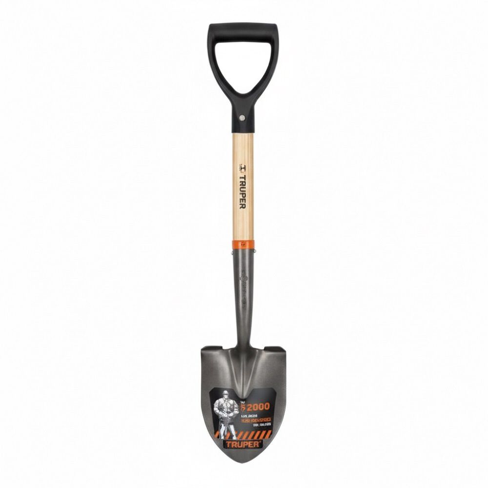 Pala Cajuelera Redonda Truper Con Mango Madera Acero Al Carb image number 1.0