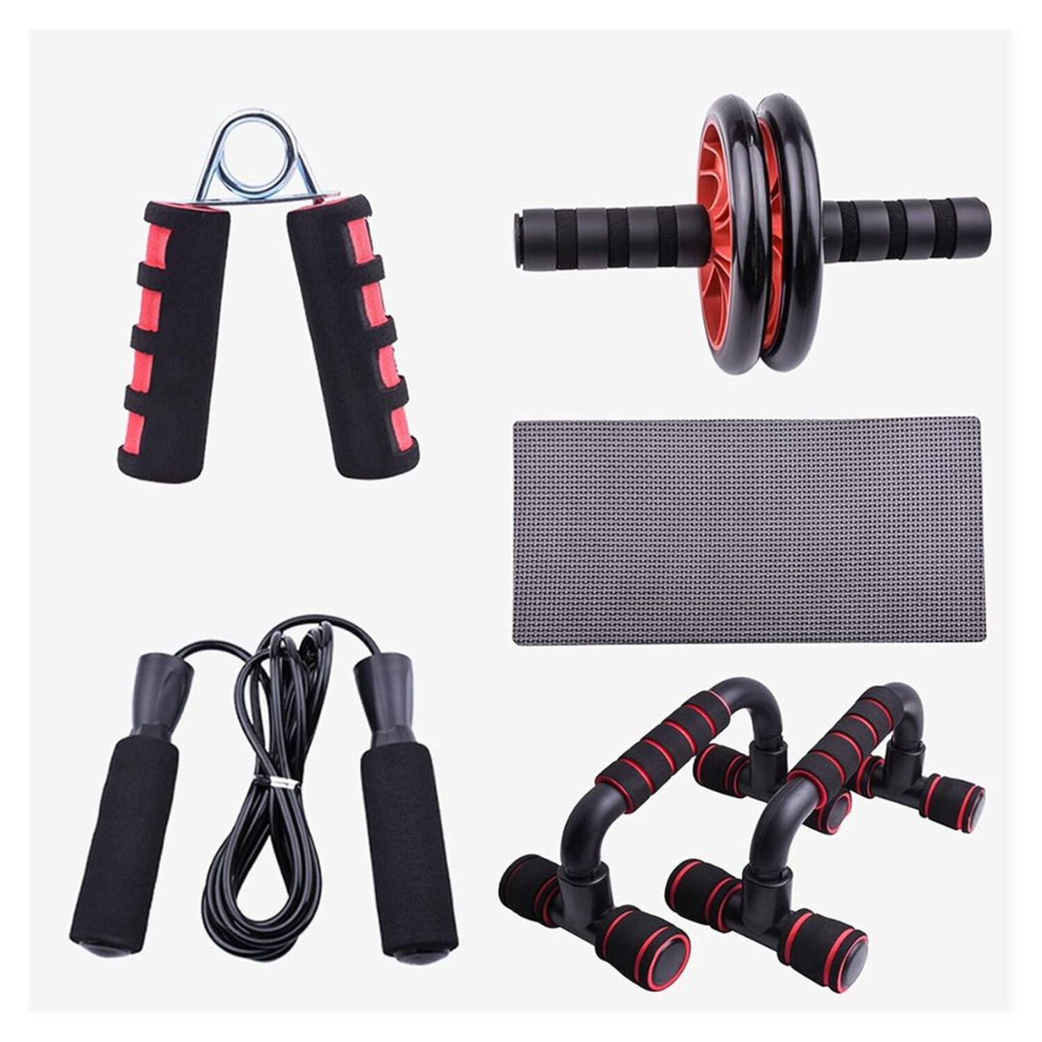 Set Rueda Abdominal - Cuerda Saltar - Mangos Push Ups image number 3.0