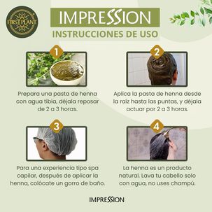 Impression Henna 100% Color Natural Castaño 3 Sachets De 50gr Impression Henna 100% Color Natural Castaño 3 Sachets De 50gr