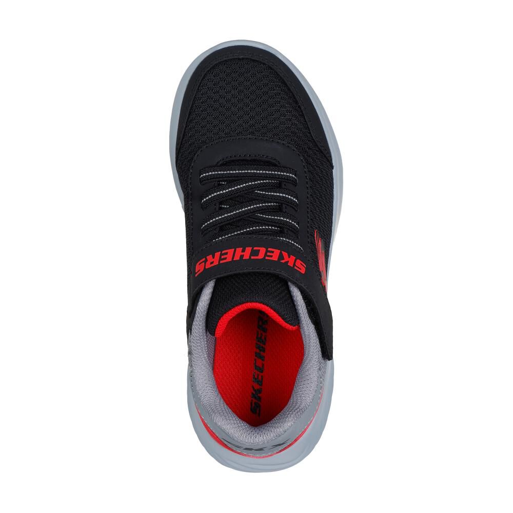 Zapatilla Infantil Niño Skechers Bounder Negro/rojo image number 4.0