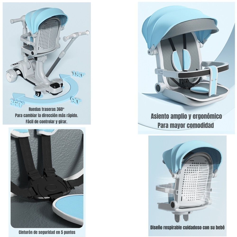 Triciclo Scooter 2 En 1 Lubabycas Azul Lubabycas image number 6.0