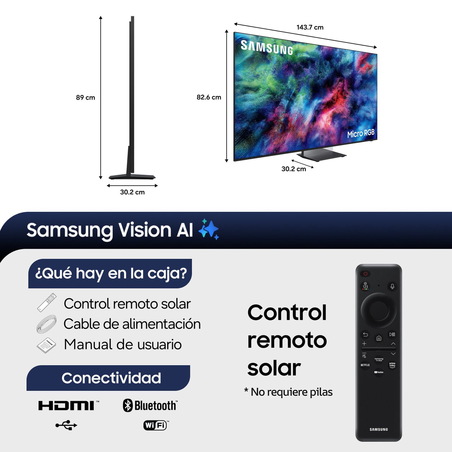 65 Micro Rgb R95h 4k Samsung Vision Ai Smart Tv 2026 image number 1.0