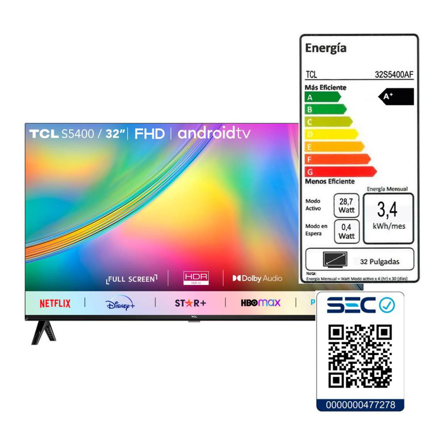 Led 32" TCL 32S5400AF / Full HD / Smart TV image number 9.0