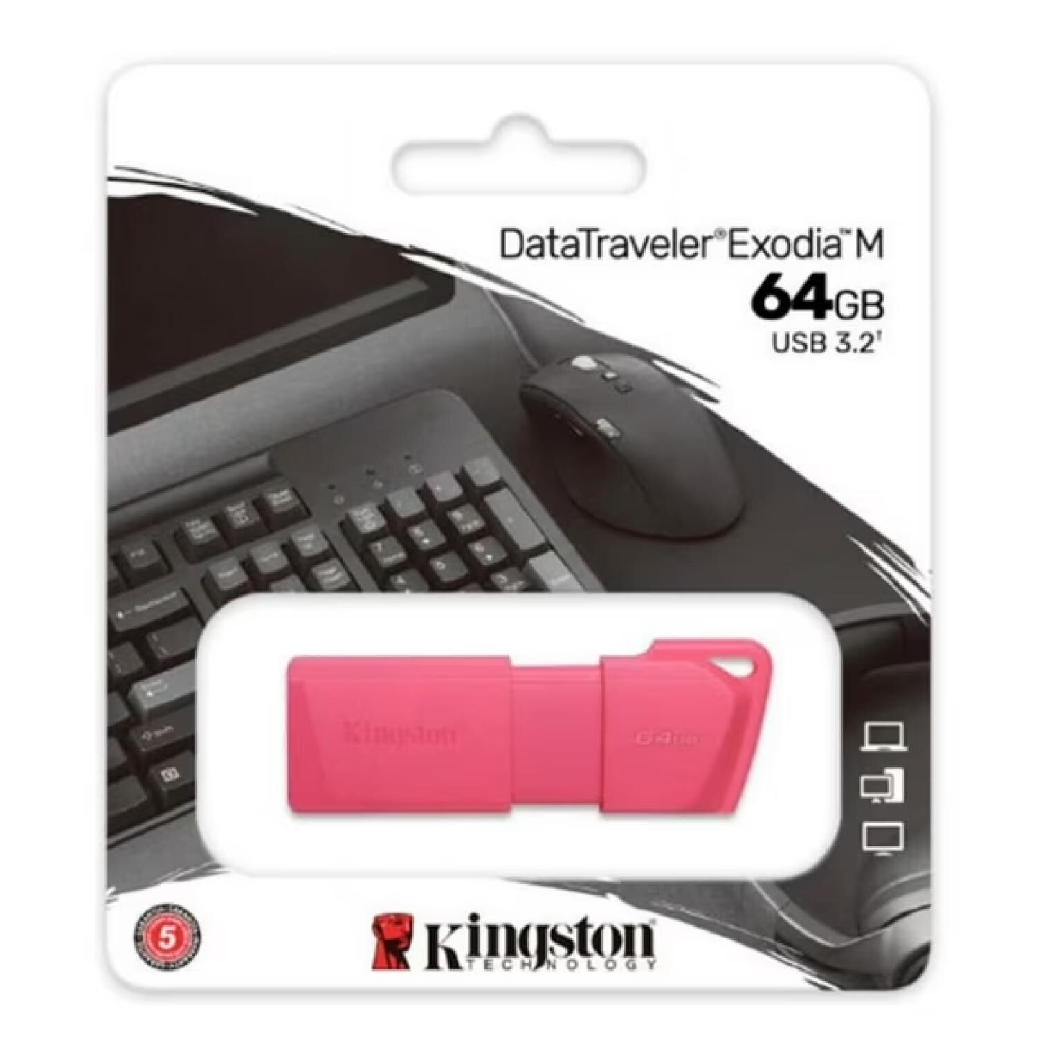 Pendrive Usb 3.2 64gb Rosado Dtxm Neon image number 3.0