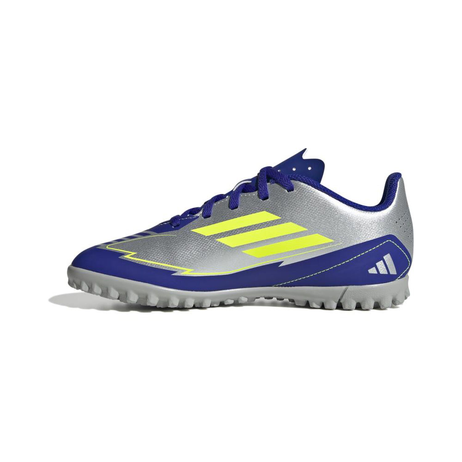 Zapatilla F&uacute;tbol Ni&ntilde;o Adidas F50 Club Tf J Messi Plata image number 3.0