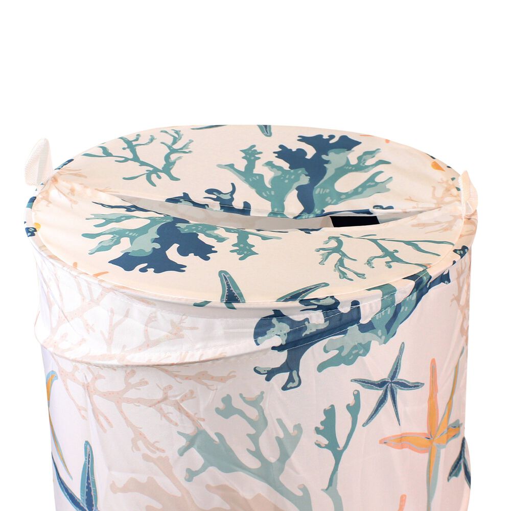 Cesto Para Ropa Plegable Nautica Home 42x55cm Corales De Mar image number 2.0