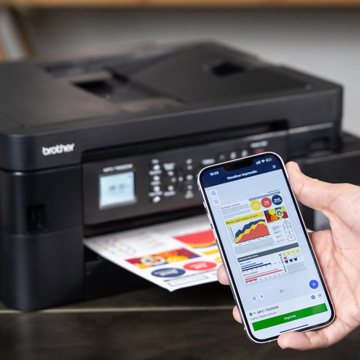 Impresora Multifuncional Brother MFCT930DW image number 4.0