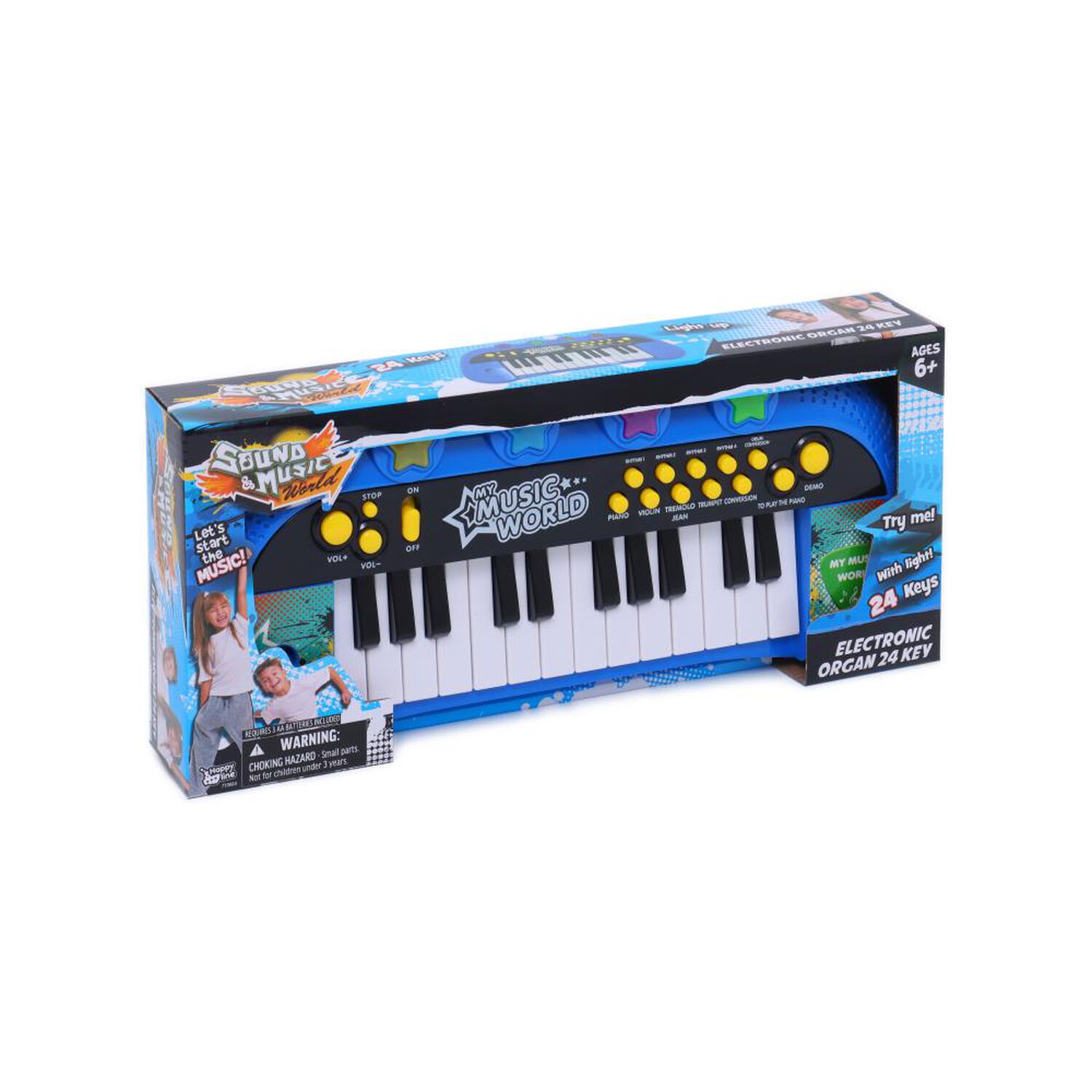 Piano Electronico 24 Teclados, Luz, Sonido Happy Line image number 1.0