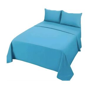 Juego De S&aacute;banas 1.5-188 Hilos Celeste