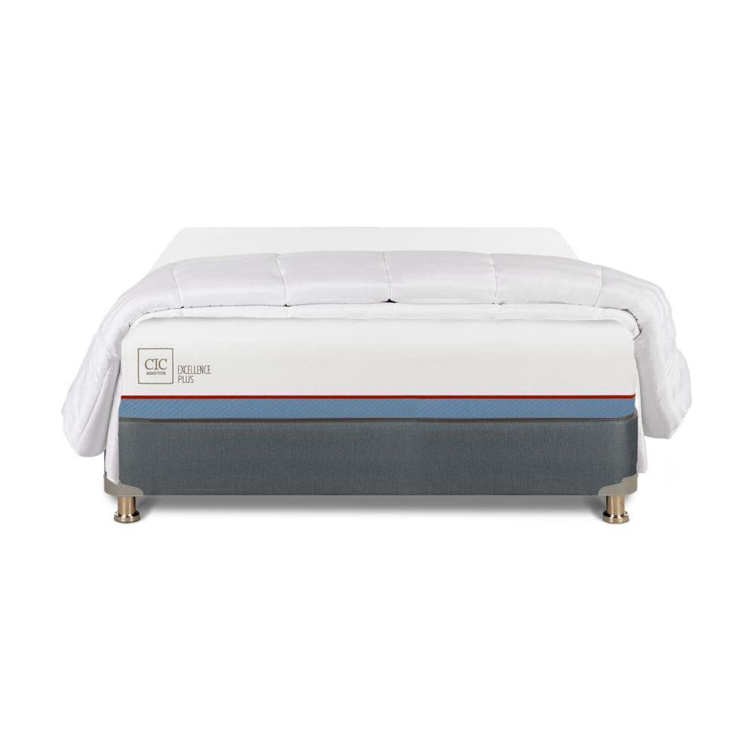 Cama Americana Cic Excellence Plus / 2 Plazas / Base Normal + Plum&oacute;n image number 0.0