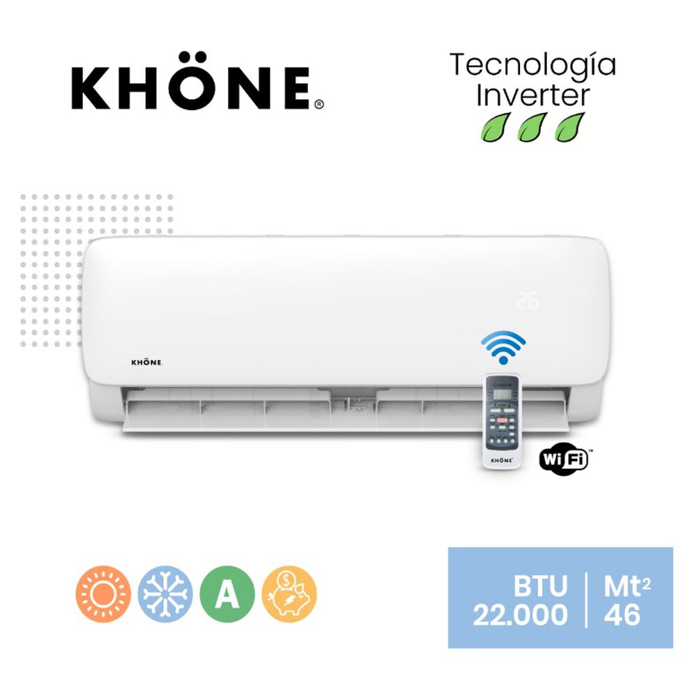 Aire Acondicionado Tipo Split Muro De 22000 Btu Khone Inverter image number 3.0