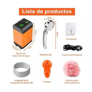 Ducha Portatil Recargable Exterior Camping Viajes Usb