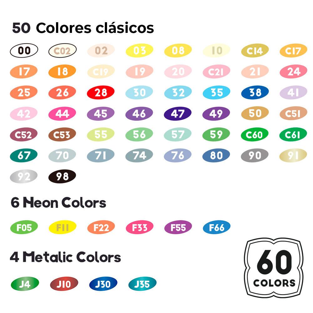 Arrtx Marcadores Acrílicos De 60 Colores 60a image number 2.0