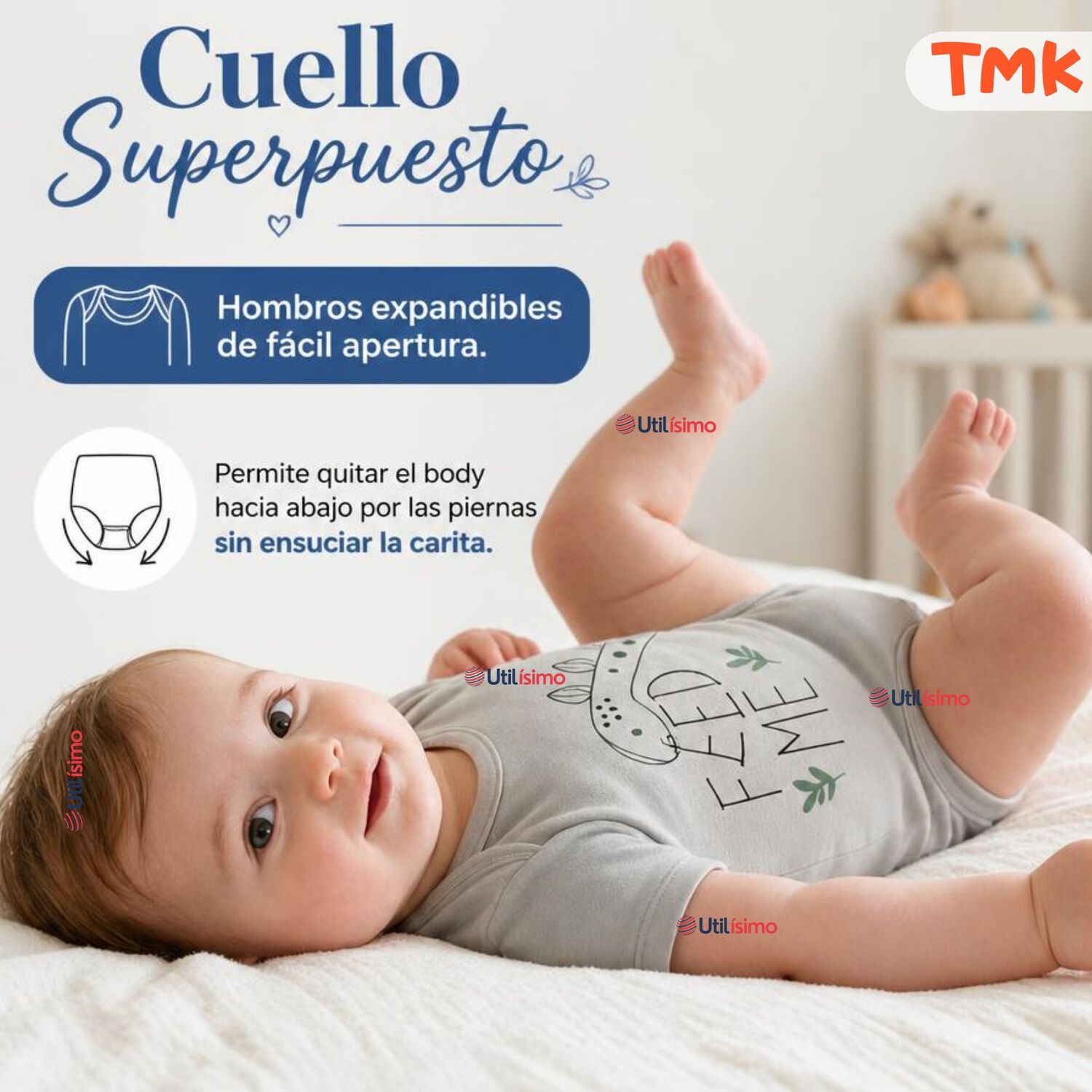 Pack 5 Bodys Manga Corta 100% Algod&oacute;n Tedmimak Ni&ntilde;o Little Adventurer image number 7.0