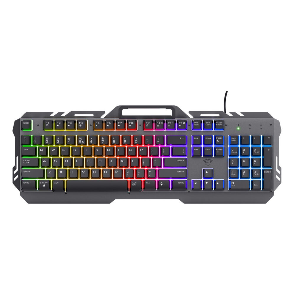 Teclado Met&aacute;lico Gamer Led Arco Iris Gxt 853 Esca - Ps image number 0.0