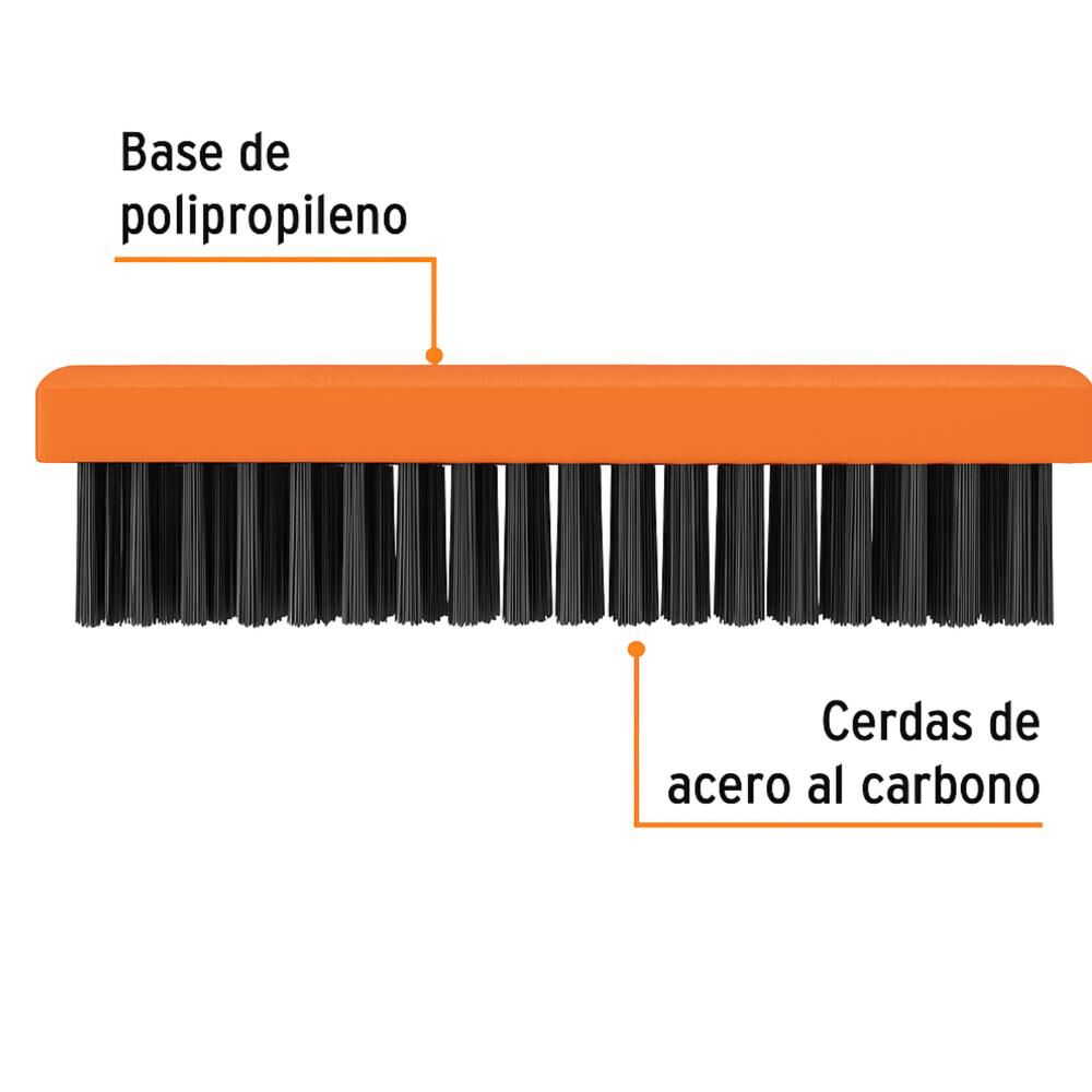 Cepillo Escobilla De Acero Al Carbono S/mango Truper image number 3.0