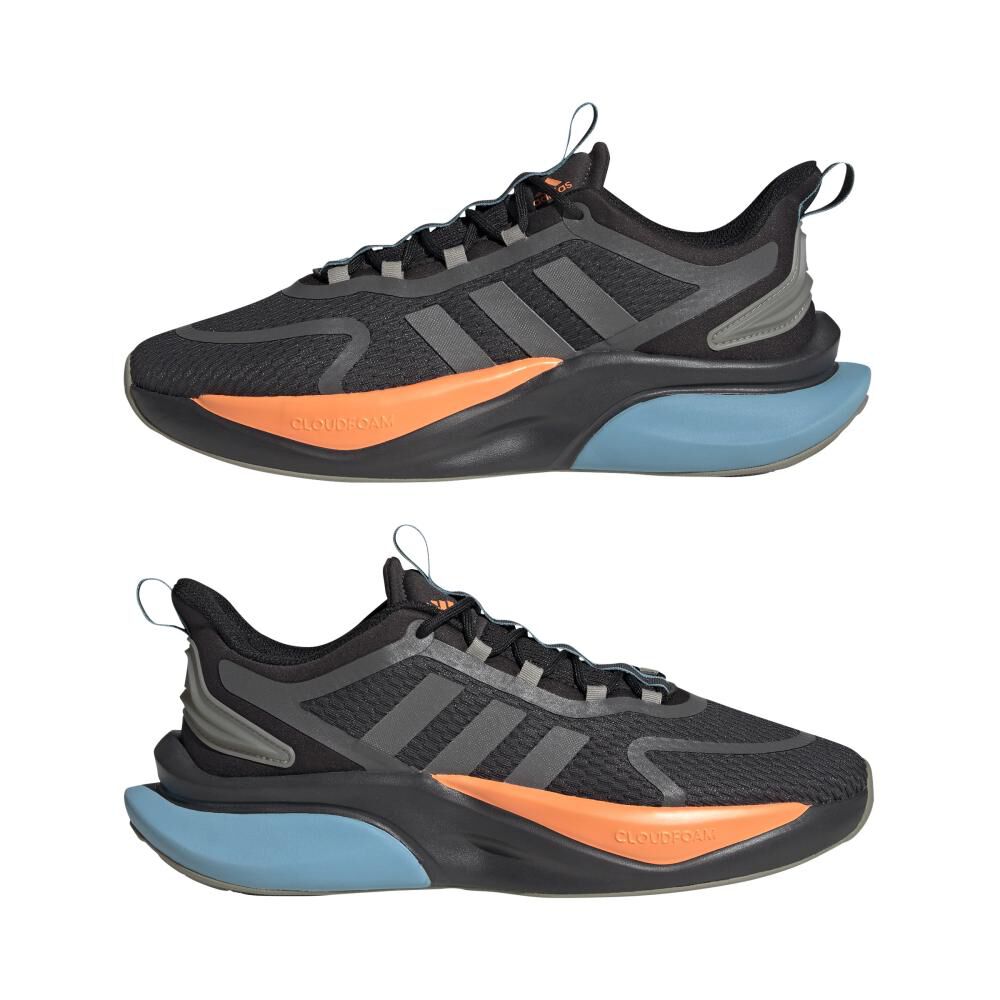 Zapatilla Running Hombre Adidas Alphabounce+ Gris Oscuro image number 6.0